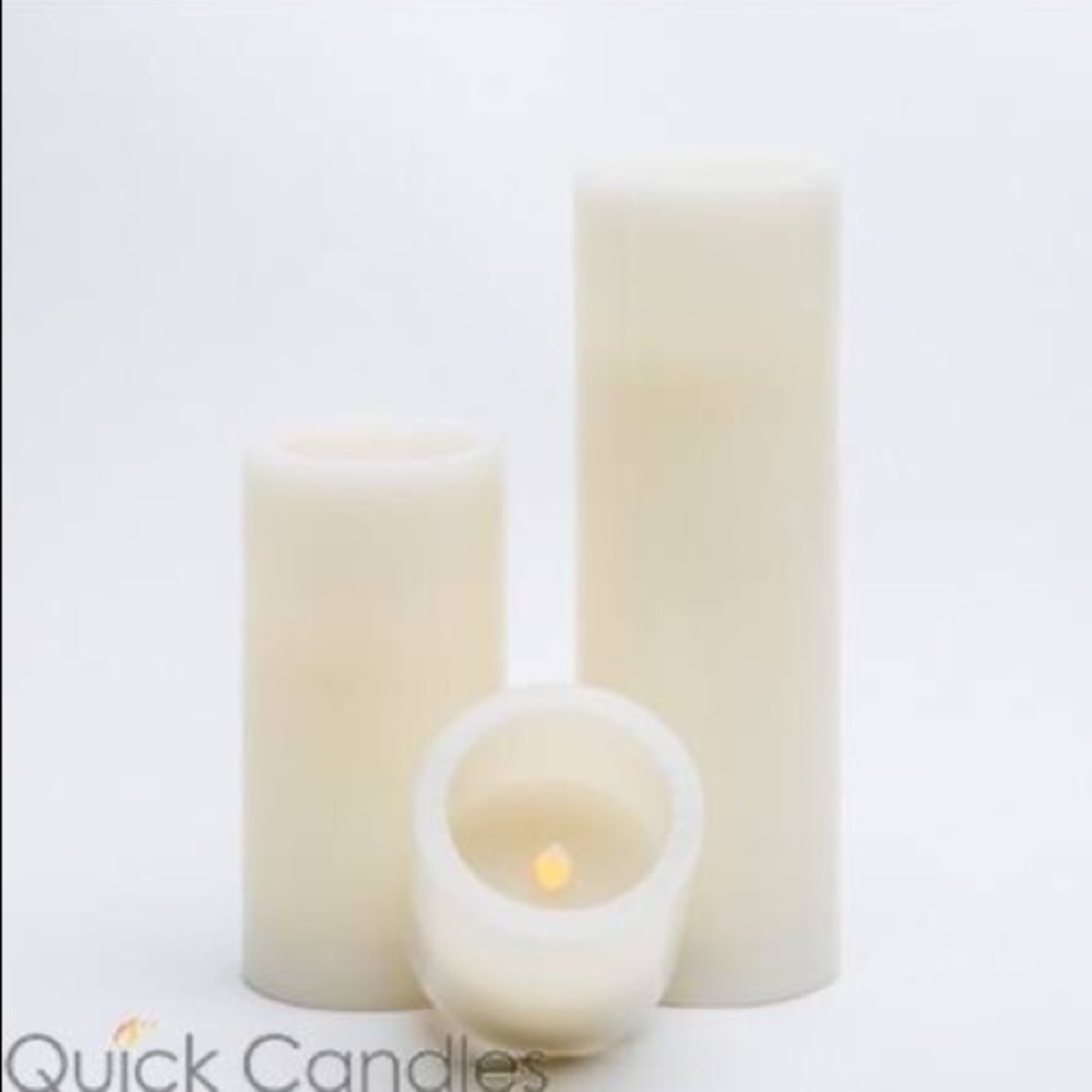 Six 3” LED flameless Pillar Candles